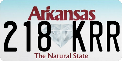 AR license plate 218KRR