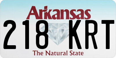 AR license plate 218KRT