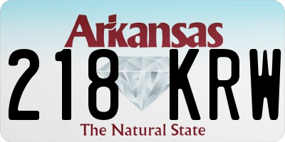 AR license plate 218KRW