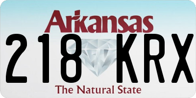 AR license plate 218KRX