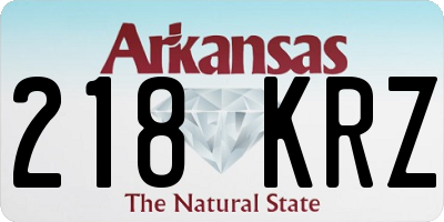 AR license plate 218KRZ