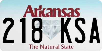 AR license plate 218KSA