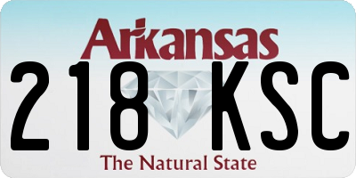 AR license plate 218KSC