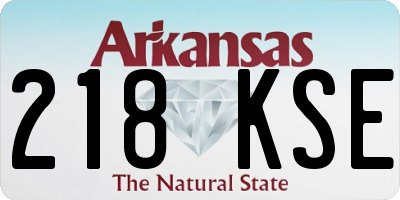 AR license plate 218KSE