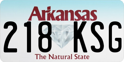 AR license plate 218KSG