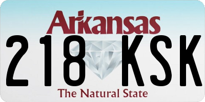 AR license plate 218KSK