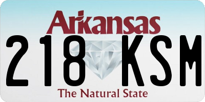 AR license plate 218KSM