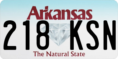 AR license plate 218KSN