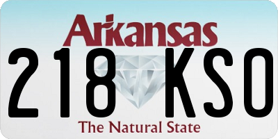 AR license plate 218KSO