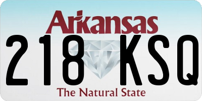 AR license plate 218KSQ