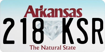 AR license plate 218KSR