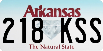 AR license plate 218KSS