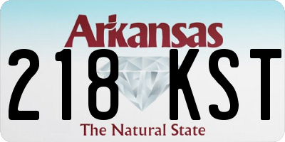 AR license plate 218KST