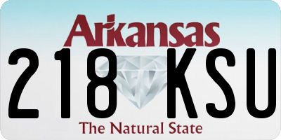 AR license plate 218KSU