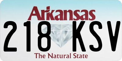 AR license plate 218KSV