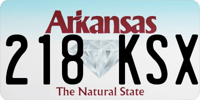 AR license plate 218KSX