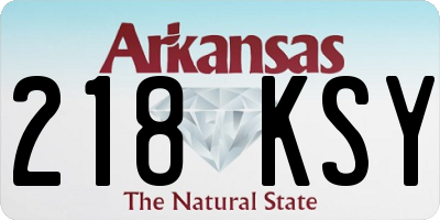 AR license plate 218KSY