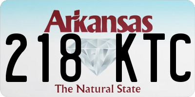 AR license plate 218KTC