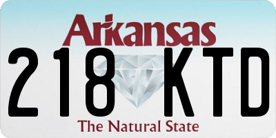 AR license plate 218KTD