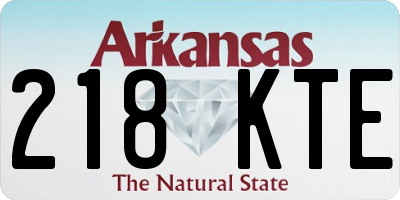 AR license plate 218KTE