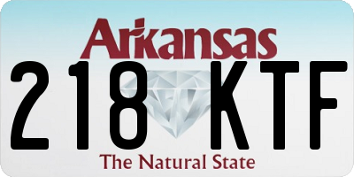 AR license plate 218KTF