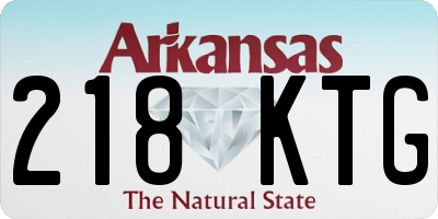 AR license plate 218KTG