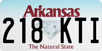 AR license plate 218KTI