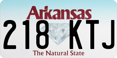 AR license plate 218KTJ