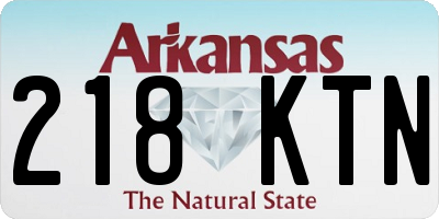 AR license plate 218KTN