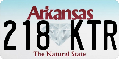 AR license plate 218KTR
