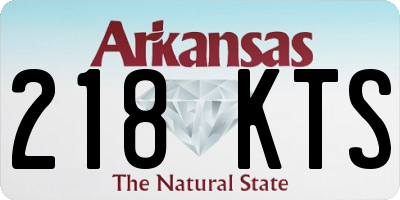 AR license plate 218KTS