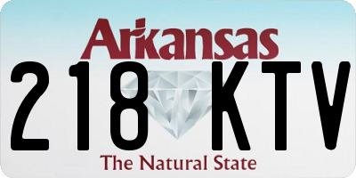 AR license plate 218KTV