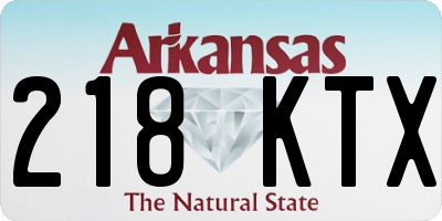 AR license plate 218KTX