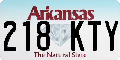 AR license plate 218KTY