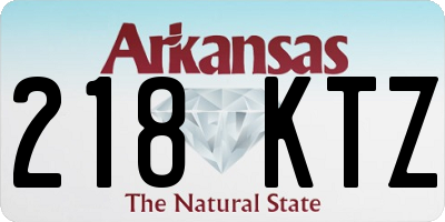 AR license plate 218KTZ