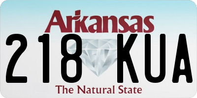 AR license plate 218KUA