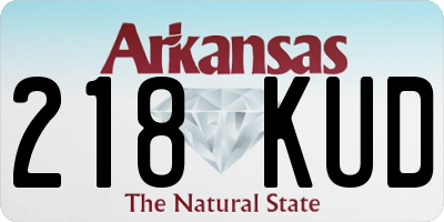 AR license plate 218KUD