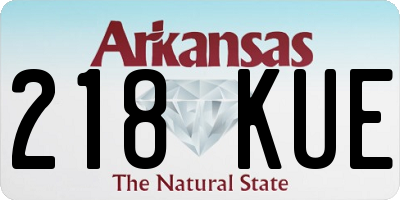 AR license plate 218KUE