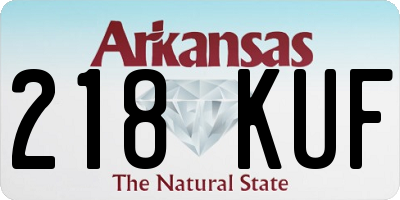 AR license plate 218KUF