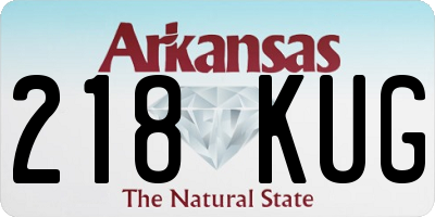 AR license plate 218KUG