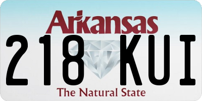 AR license plate 218KUI
