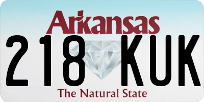 AR license plate 218KUK