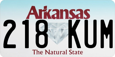 AR license plate 218KUM