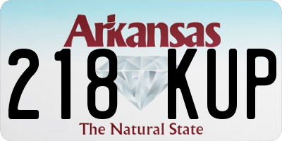 AR license plate 218KUP