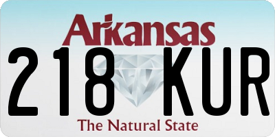 AR license plate 218KUR