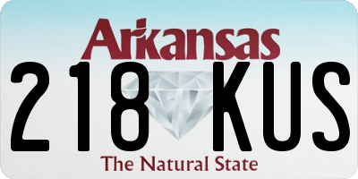 AR license plate 218KUS