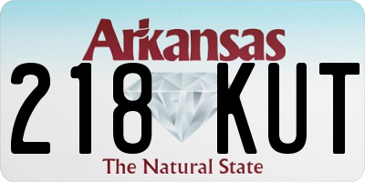 AR license plate 218KUT