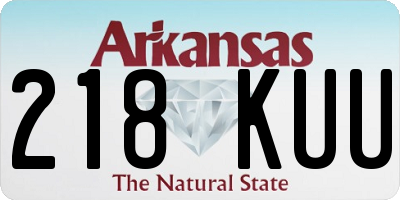 AR license plate 218KUU
