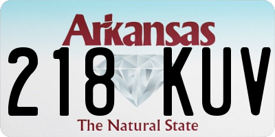 AR license plate 218KUV