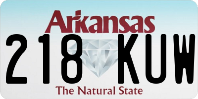 AR license plate 218KUW